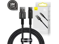 Kabel Usb Do Usb-C Baseus Tungsten Gold, 100W, 1M (Czarny)