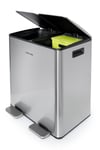 MAYFAIR STAINLESS STEEL 40L PEDAL BIN 3L INTERNAL KITCHEN RUBBISH WASTE BOX 