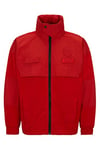 BOSS Mens Ostoner Oversized-fit Zipped Jacket with Racing-Inspired Details