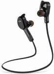 Wireless Sport Earphones, Bluetooth Headset Headphones Earbuds with Mic, Black.