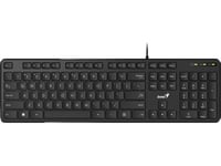 Genius Keyboard Genius Slimstar M200, Cz/Sk Keyboard, Classic, Silent Type Wired (Usb), Black, No