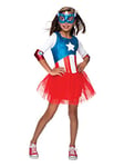 Rubie's pour Enfant Marvel Captain America Girl American Dream Robe Costume, Petite Taille, âge 3–4, Hauteur : 7,6 cm 20,3 cm – 4 '