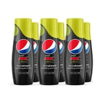 SodaStream Flavours Pepsi Max Lime Sparkling Drink Mix, Soda & Fizzy Drink Maker Concentrate, Diet Pepsi with Maximum Taste & No Sugar, Official Pepsi Cola x SodaStream Syrup - 6 x 440ml Multi Pack