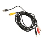 Digital Fiber Optical To Analog 2RCA 3.5mm Jack Stereo Cable For TV DV New