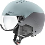 uvex Wanted Visor - Ski Helmet for Men and Women - Visor - Individual Fit - Glacier - Rhino Matt - 58-62 cm