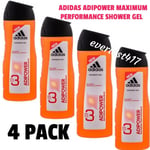 Adidas Shower Gel 3in1 ADIPOWER Maximum Performance,☆Body☆Hair☆Face,4 PACK,250ML