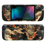 playvital Kit d'Autocollants de Protection pour Steam Deck OLED & LCD,Stickers Skin Vinyl pour Steam Deck OLED-Dragon Fureur