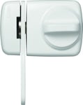 ABUS 589256 7530 W Verrou de porte avec bouton pour portes fines Blanc