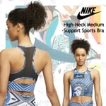 WOMENS NIKE SWOOSH HIGH NECK MEDIUM SUPPORT SPORTS BRA SIZE S (CJ0797 435)