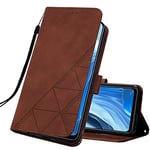 IMEIKONST Compatible with Motorola Moto Edge 20 Pro Flip Case, Premium Leather Magnetic Closure Bookstyle Wallet with Card Holder Kickstand Shockproof Cover for Moto Edge 20 Pro. Brown YBS