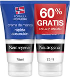 Neutrogena - Crème Pour Mains À Absorption Rapide Duplo, 75 Ml - Lot De 2