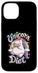 Coque pour iPhone 14 Unicorn Diet Magical Rainbow Unicorn Princess