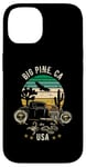 Coque pour iPhone 14 Big Pine California USA Hotrod Design rétro coucher de soleil dans le désert