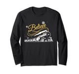 Believe Christmas North Pole Polar Express All Abroad Family Long Sleeve T-Shirt