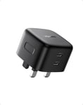 UGREEN USB C Charger 65W Plug GaN 2-Port Fast Charging Laptop Black 