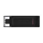 Kingston Technology Datatraveler 70 USB-minnepenn 128 GB USB Type-C 3.2 Gen 1 (3.1 Gen 1), svart