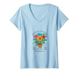 Womens To Plant A Garden Is to Believe In Tomorrow Garden Planting V-Neck T-Shirt