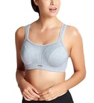 Panache Women's High Impact Underwire Sports Bra, Opaque, Grey Marl, 32J US