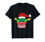 FUNNY CHRISTMAS TSHIRT. CHRISTMAS CACTUS. BELL STAR AND HAT T-Shirt