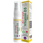 Vitamin D Spray Top Power - VIT D3 4000 IU Natural Peppermint Flavour 25ml (144 Servings) Daily Oral Spray Pill-Free Vitamin D Supplement, Over 3 Months Supply - Made in The (UK)