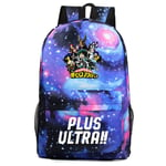 Qwhone Anime My Hero Academia Sac à Dos, Femme Et Homme Loisir Hero Academia Sac à Dos Ordinateur Portable Ecole Voyage Rucksack,Galaxy 2