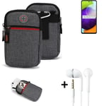 Holster + earphones for Samsung Galaxy A52 Belt Pouch