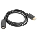 Port d'affichage 1.8 m vers câble HDMI plaqué or 1080 P DP vers HDMI câble adaptateur pour PC tablette DV MP4