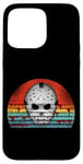 iPhone 15 Pro Max Scary Horror Movie Hockey Mask Retro Sunset Case