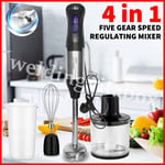 1000W Electric Hand Held Blender Stick Food Processor Mixer Fruit Whisk 5-Speed