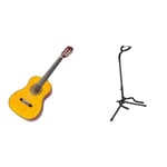 Music Alley MA34-N Classical Guitars, Natural+Amazon Basics Guitar Stand