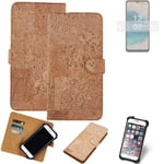 FOR Nokia G22 SMARTPHONE CASE COVER WALLETCASE CORK