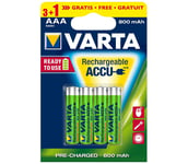 Varta 5670 - 3+1 kpl Uudelleenladattava akku ACCU AAA Ni-MH/800mAh/1,2V