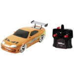 Jada- Fast&Furious Coche RC 1995 Toyota Supra-Naranja 1:16 The Fast and The Furious Voiture radiocommandée avec télécommande, 253206006, Orange