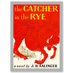 Book Cover Catcher In The Rye Salinger Classic Novel A4 Artwork Framed Wall Art Print