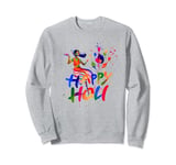 Women Happy Holi Festival Color India Girls Hindu Gifts 2025 Sweatshirt