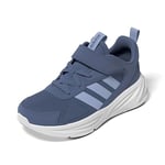 adidas Ozelle Running Lifestyle Elastic Lace with Top Strap Shoes Sneakers, Crew Blue/Blue Dawn/FTWR White, 34 EU