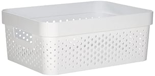 CURVER | Infinity Box 11L, White, 35.6 x 26.6 x 13.6 cm, Recycled Plastic