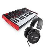 MIDI Controller Bundle - AKAI Professional MPK Mini Play MK3 MIDI Keyboard with MPC Beats Production Software and M-Audio HDH40 Over Ear Headphones