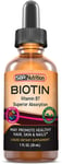 Biotin Liquid Drops (Mixed Berry) Max Absorption Biotin Liquid Drops, 5000Mcg of