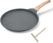 Poêle Crêpière à Crêpes 20 cm avec Revêtement Antiadhésif en Fonte Aluminium - Tous Feux dont Induction noir Vendos85