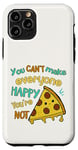 Coque pour iPhone 11 Pro Pizza You Can't Make Everyone Happy Pizza Kawaii Blanc