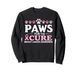 Paws For The Cure Dog Cat Lovers Breast Cancer Awareness Sweatshirt