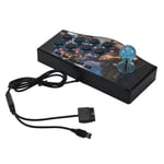 (Black Iron fist -tyyli)Retro Arcade Game Rocker Controller USB Joystick Ps2/Ps3/Pc/Android Smart TV:lle Sisäänrakennettu tärinä kahdeksansuuntainen joystick