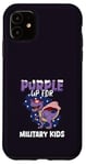 Coque pour iPhone 11 Purple Up For Military Child Military Kids Dinosaure