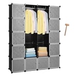 Hengda - Système d'étagères Armoire à vêtements Étagère enfichable Vestiaire 20 cubes avec portes diy