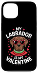 iPhone 13 Chocolate Labrador My Valentines Hearts Day Dog Mom Dad Case