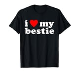 I LOVE MY BESTIE Best Friend BFF Cute Matching Friends Heart T-Shirt