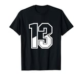 Lucky Number 13 Game Day Sport Football Team Lover Jersey T-Shirt