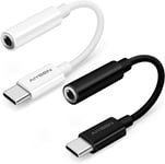 Adaptateur De Casque Usb C Vers Prise Femelle 3,5 Mm Amélioré (Paquet De 2), Adaptateur Audio Usb C Vers Casque Auxiliaire Compatible Avec Iphone Série 15 Samsung, Pixel, Ipad (Mix[QUE070651]