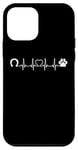 Coque pour iPhone 12 mini Fer à cheval et patte avec battement de cœur pour chat